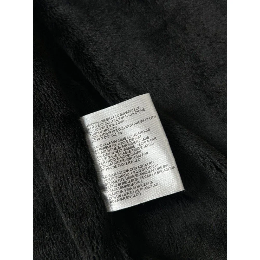 Michael Kors Black Gray Camouflage Hooded Jacket Size L Zippers Pockets
